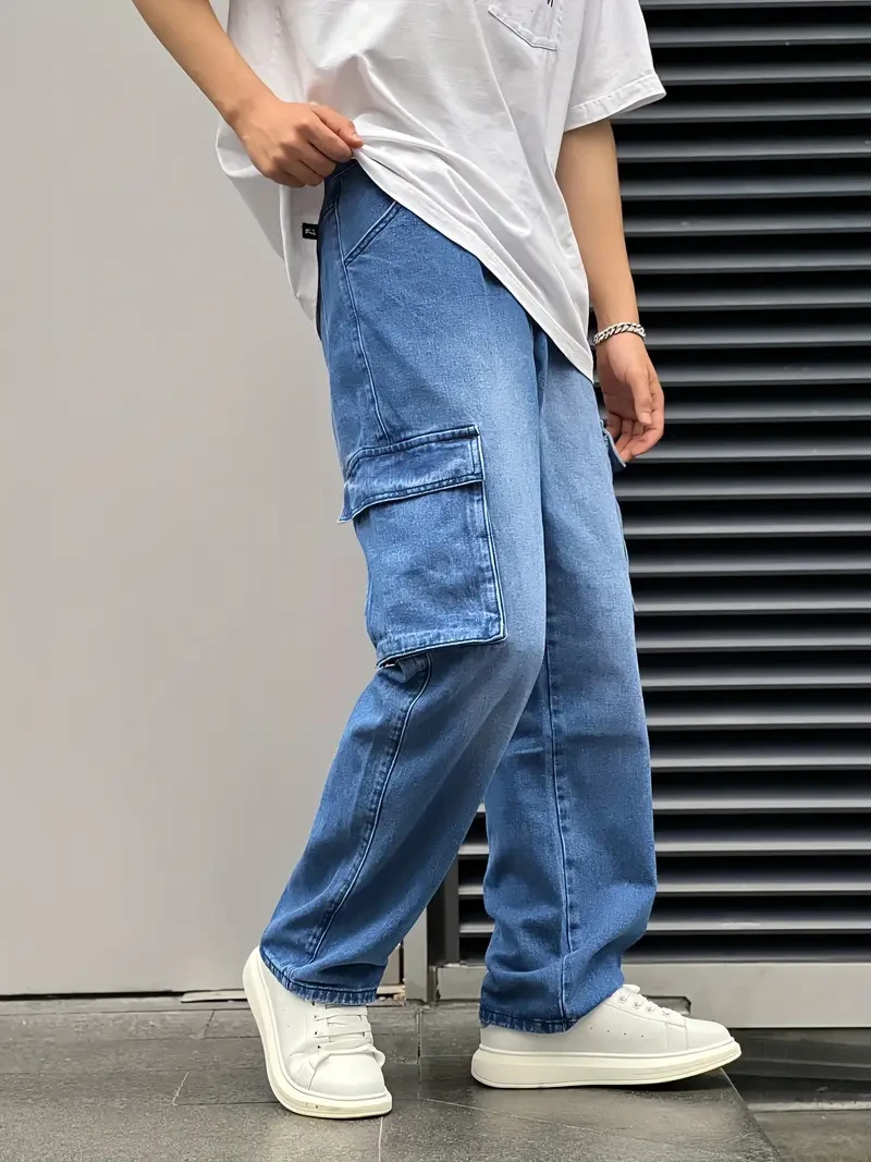 Pantalones de pana holgados para hombre: cómodos y duraderos con bolsillos amplios.