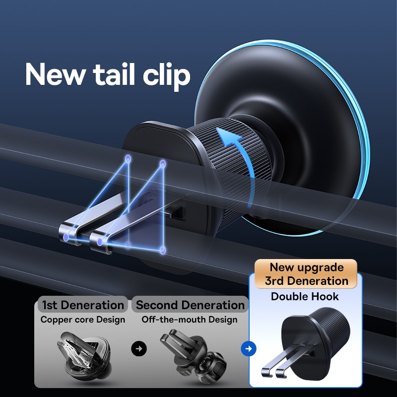 Baseus - Soporte magnético inalámbrico para coche (carga rápida de 15 W) para iPhone 15, 14 y 13 Pro Max