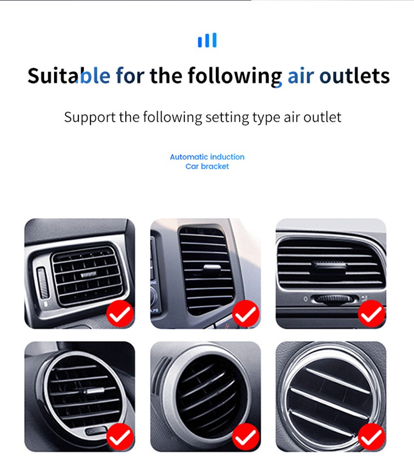 Cargador inalámbrico magnético para coche de 100 W - Soporte para teléfono con ventilación para iPhone 15, 14, 13 y 12 Pro Max