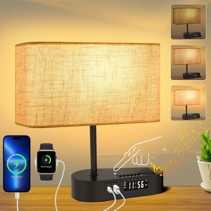Lámpara despertador multifuncional con Bluetooth