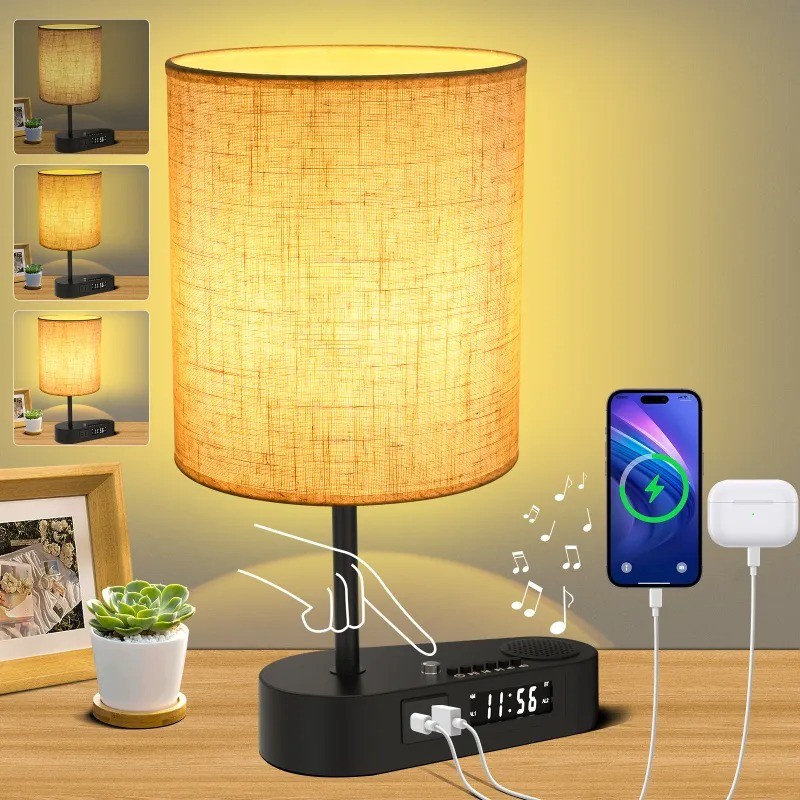 Lámpara despertador multifuncional con Bluetooth