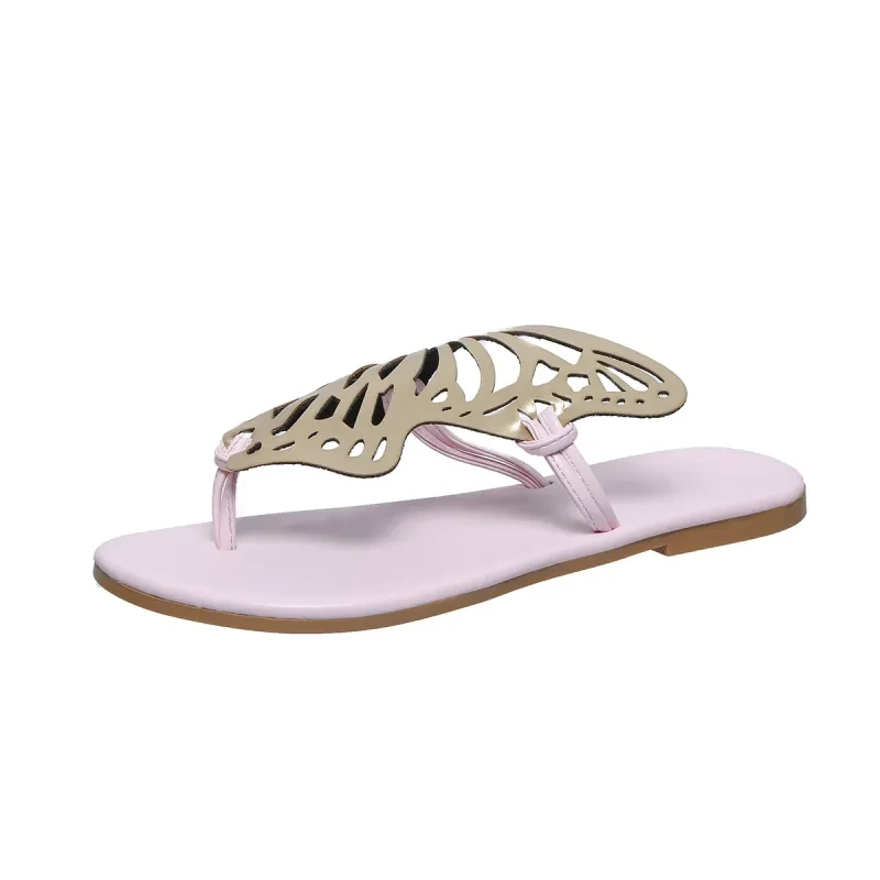 Sandalias de verano con diseño de mariposa hueca de moda para mujer