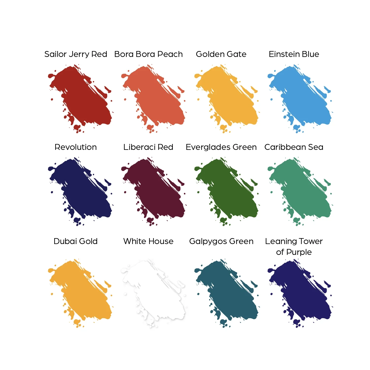 12 Color Primary Set #3 — World Famous Tattoo Ink — 1oz