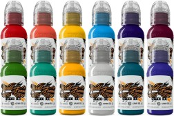 12 Color Primary Set #3 — World Famous Tattoo Ink — 1oz