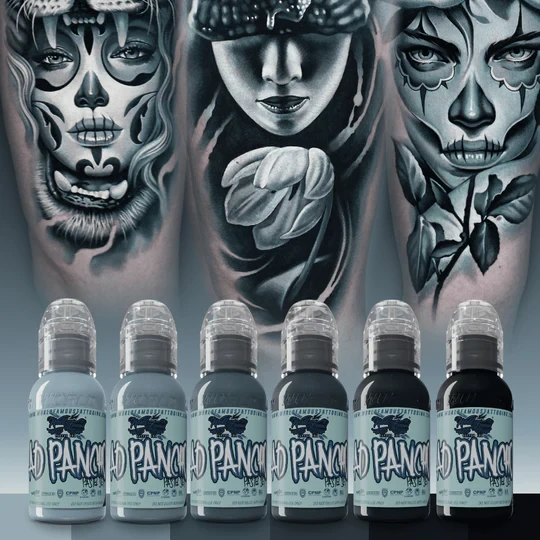 A.D Pancho Pastel Grey Set — World Famous Tattoo Ink — Pick Size