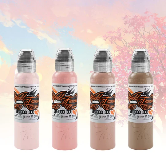 Maks Kornev’s – Pink Skintone Set- World Famous Tattoo Ink – 1 oz