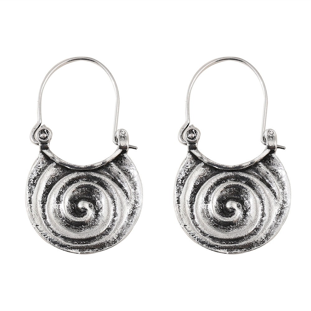 Simple Geometric Gypsy Curved Metal Earrings