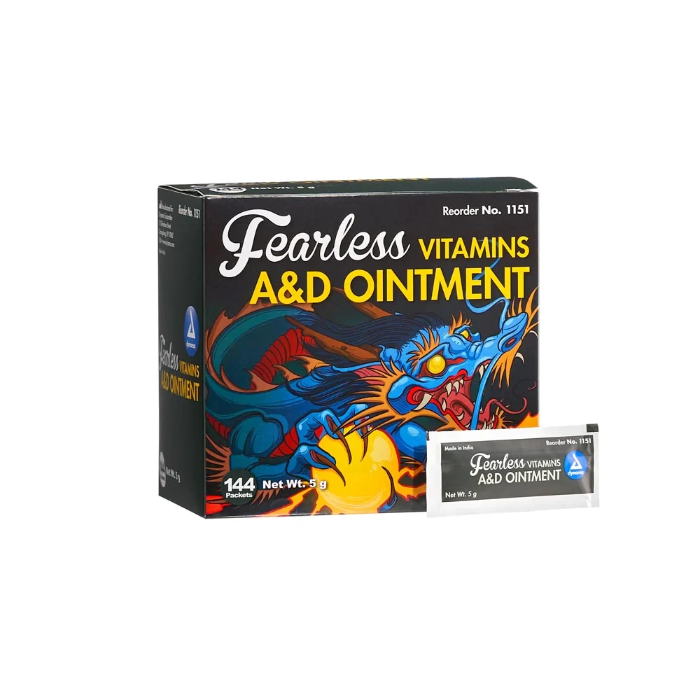 Fearless Vitamins A&D Ointment — Cosmetic Vaseline — 5g Foil Pack — 144 per Box
