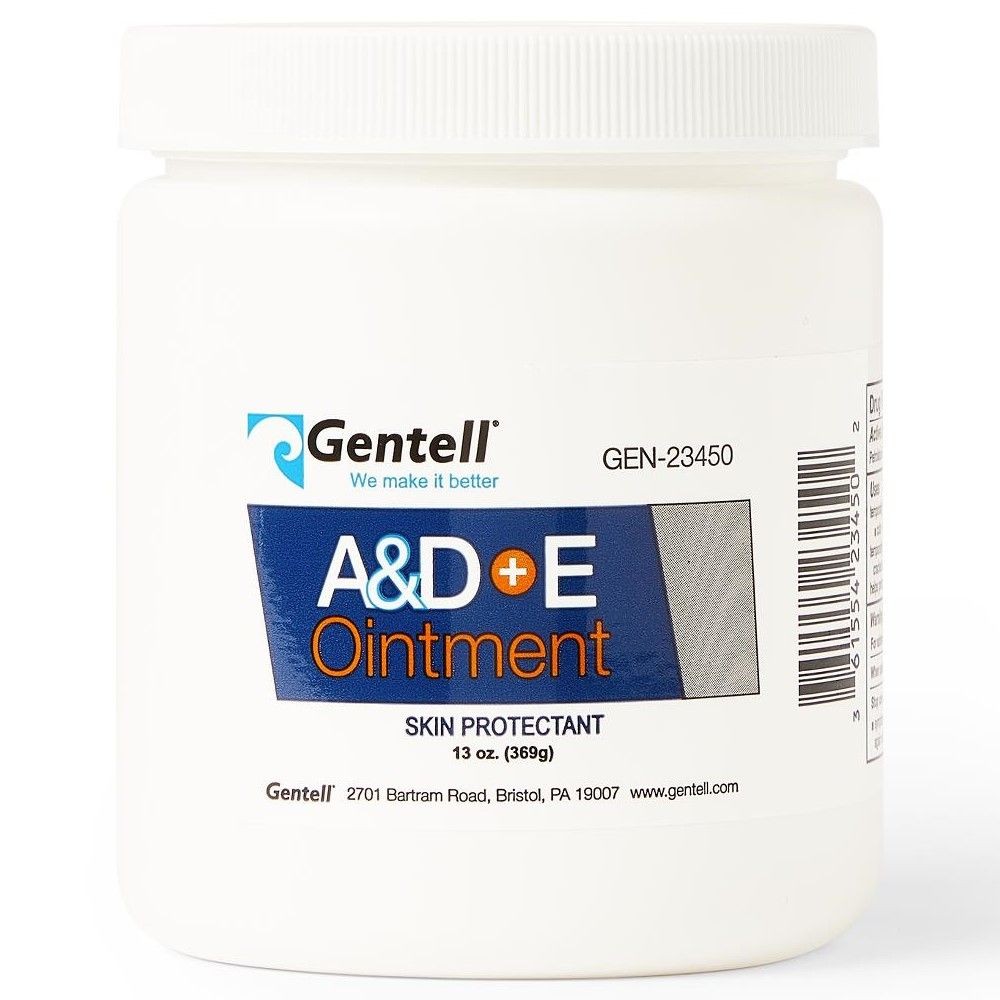 Gentell A & D Plus E Ointment – Cosmetic Vaseline- 13oz Jar