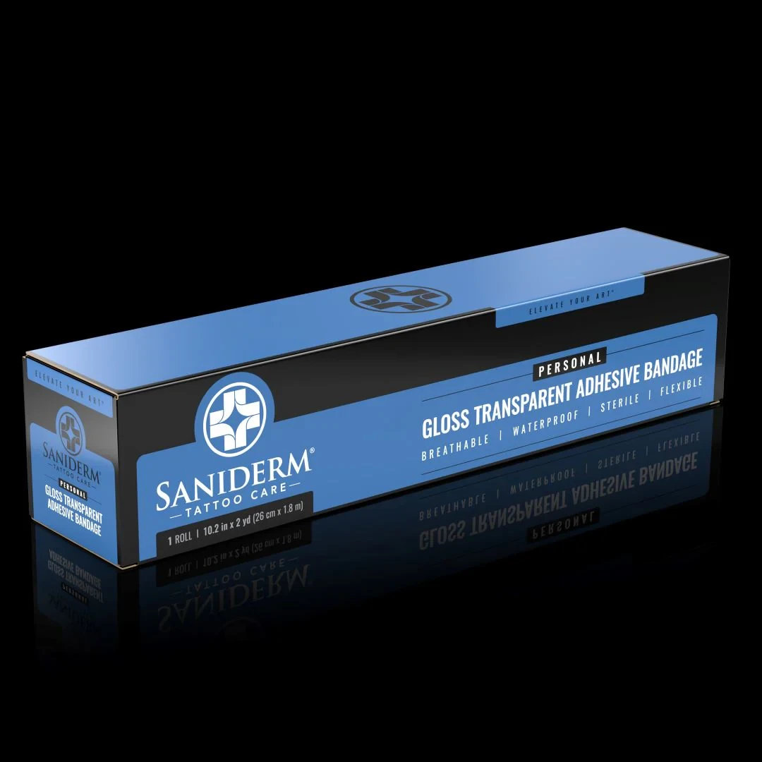 Saniderm Tattoo Aftercare Transparent Adhesive Bandage – 26cm x 1.8m Roll