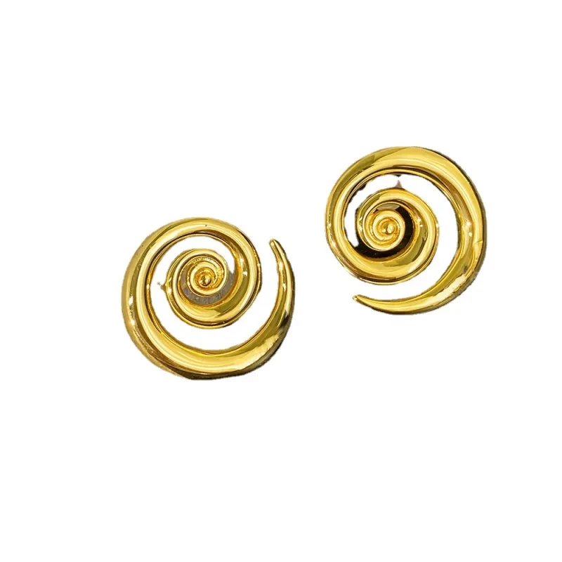 Pendientes de oro de 18 quilates con rotación geométrica