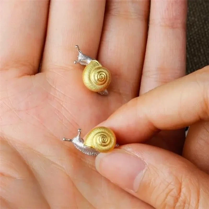 Pendientes de caracol con personalidad, paquete de un par