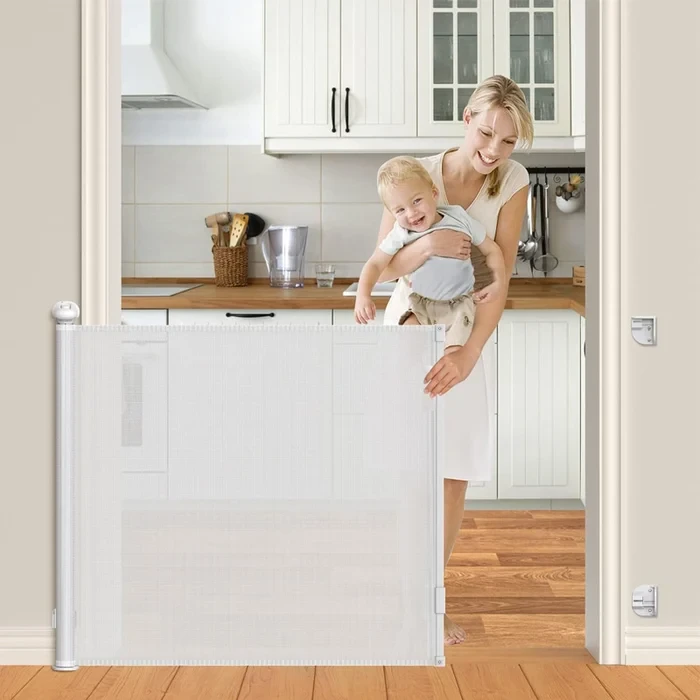 Protector de puerta portátil para niños y mascotas
