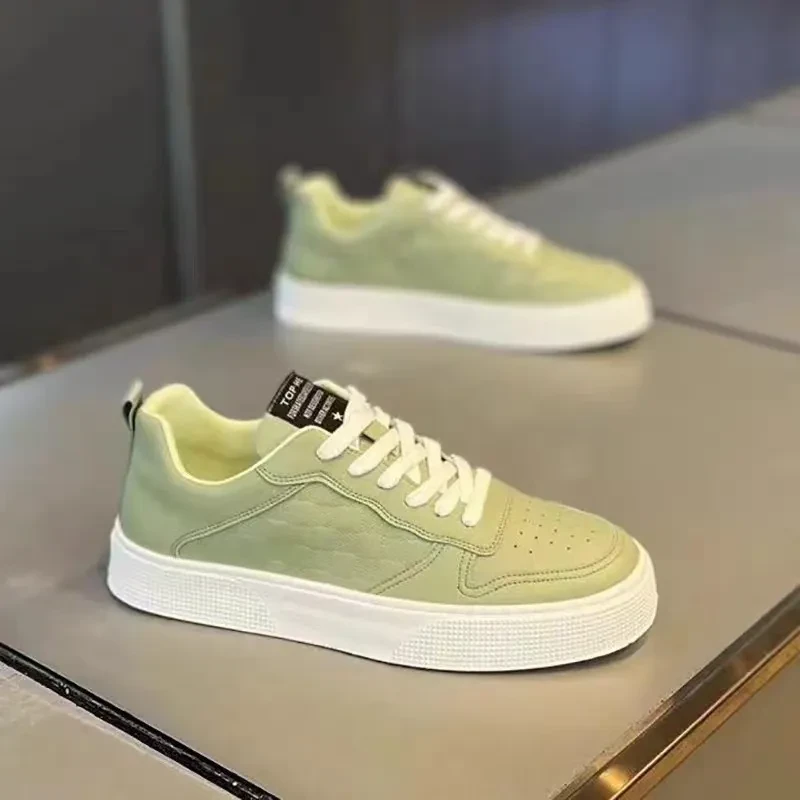 Zapatillas informales con cordones a cuadros para hombre