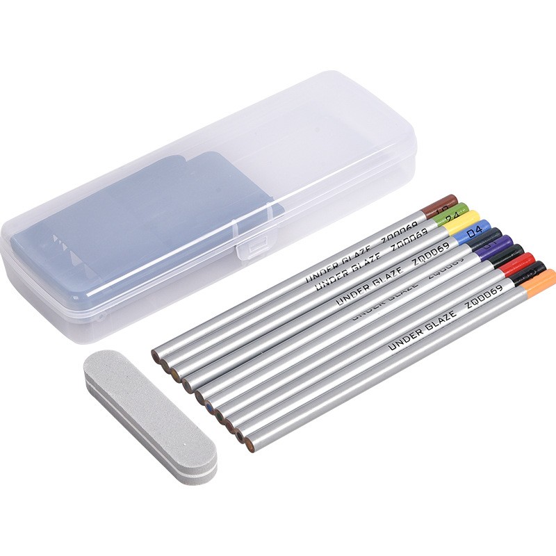 Juego de 10 cajas de lápices de colores para cerámica, para pintar a mano con tiza y esmalte, herramientas para colorear y pintar cerámica.