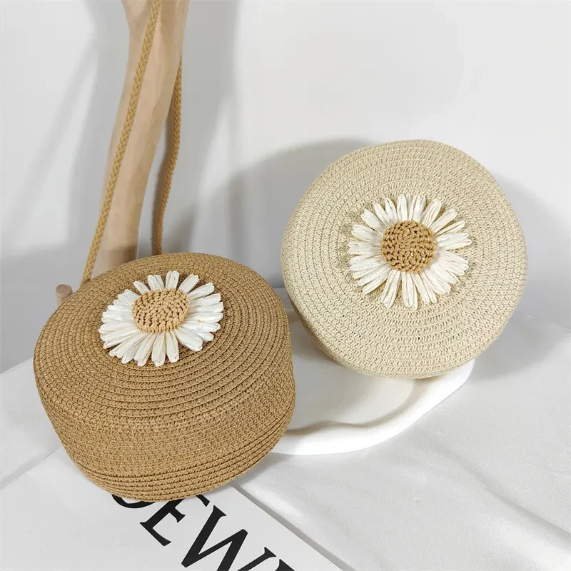 Bolso de paja sencillo personalizado para mujer