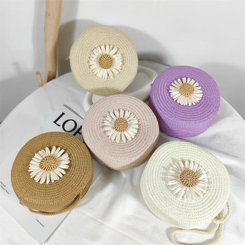 Bolso de paja sencillo personalizado para mujer