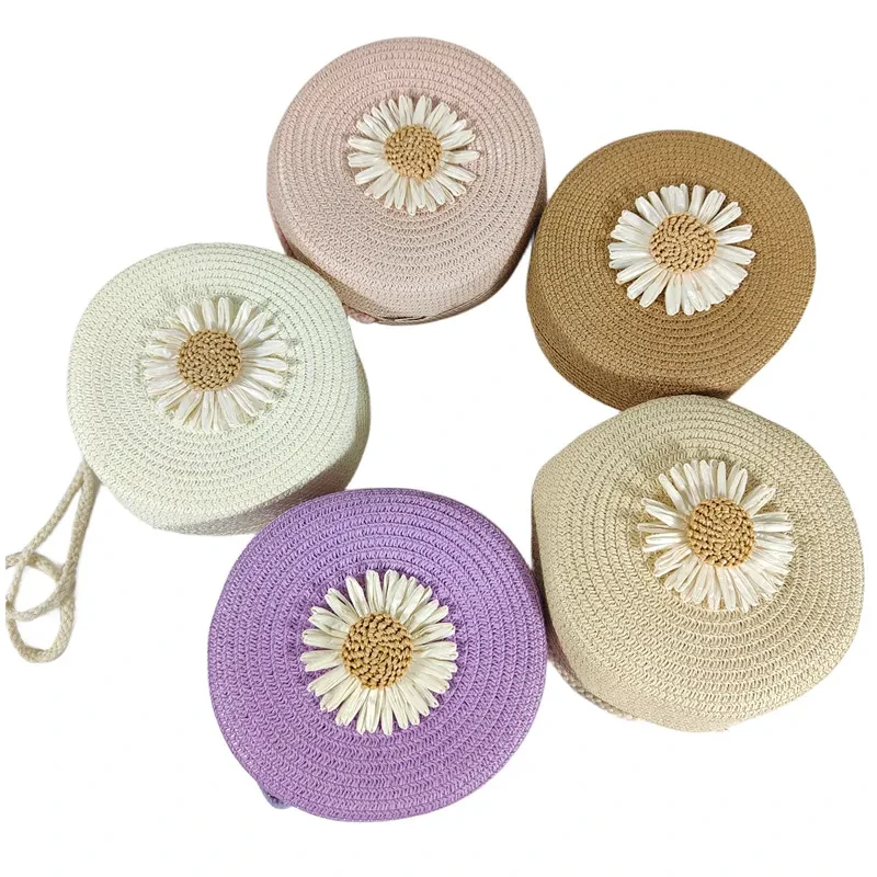 Bolso de paja sencillo personalizado para mujer