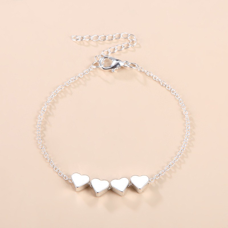 Exquisita pulsera de corazón de moda coreana para mujer