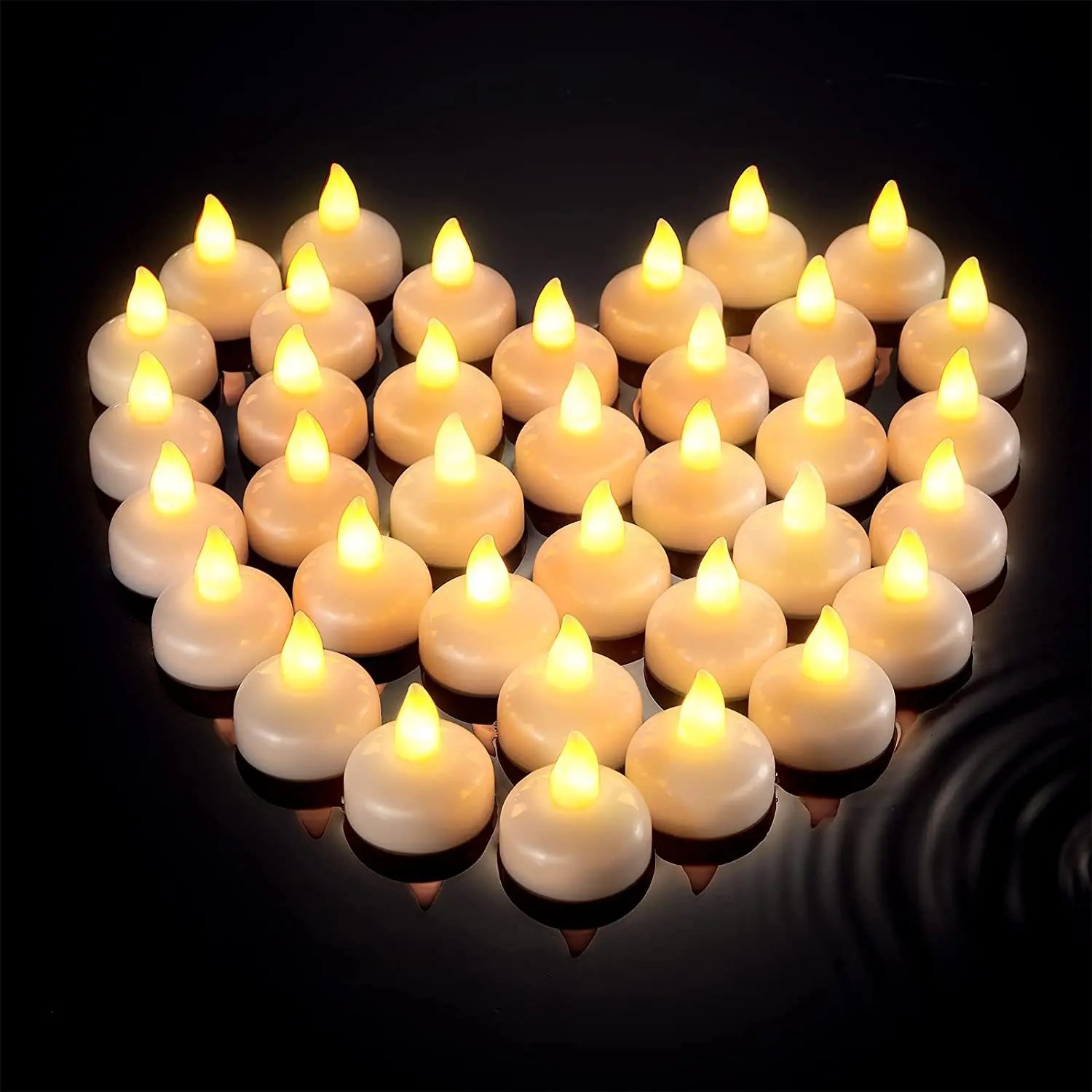 12 velas LED parpadeantes sin llama - Velas flotantes impermeables