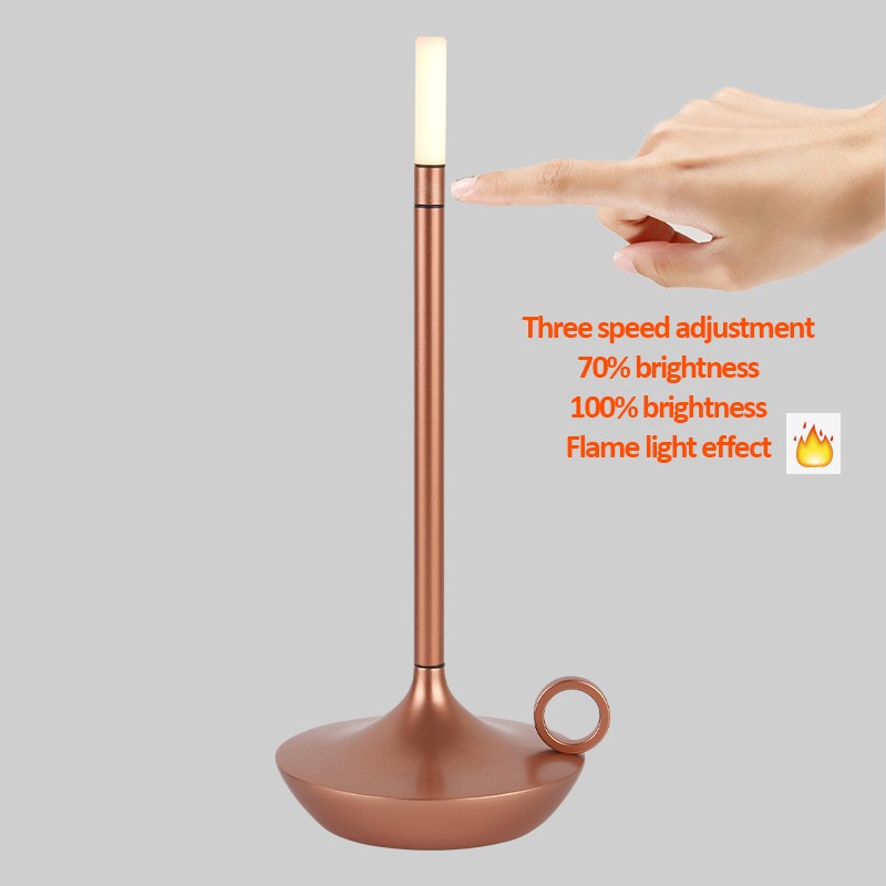 Lámpara de mesa táctil inalámbrica recargable - Lámpara de escritorio creativa USB-C