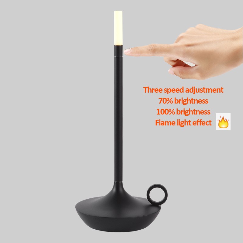 Lámpara de mesa táctil inalámbrica recargable - Lámpara de escritorio creativa USB-C