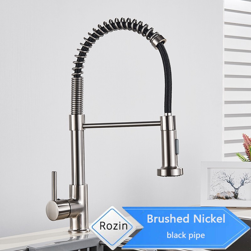 Grifo de cocina Rozin de níquel cepillado - Grifo mezclador de 360 grados para encimera