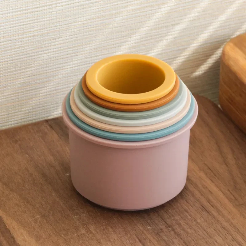 Juguetes de playa, juego de vasos apilables con forma de animales y frutas