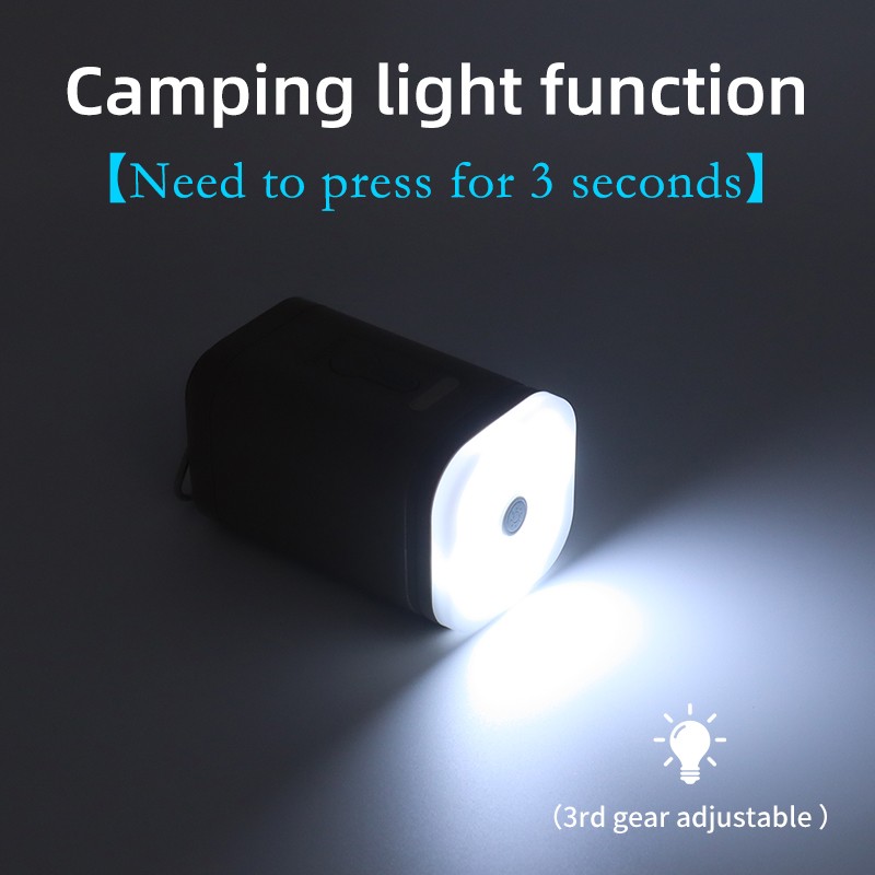 Bomba de aire eléctrica 3 en 1 con luces: minicompresor de aire inalámbrico con carga USB, inflador/desinflador para acampar al aire libre.