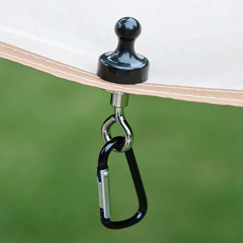 Ganchos magnéticos potentes para exteriores: luces de camping, ganchos para colgar carpas, hebillas para montañismo, multiherramienta para exteriores