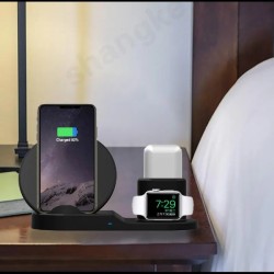 Compatible con Apple, cargador inalámbrico 3 en 1