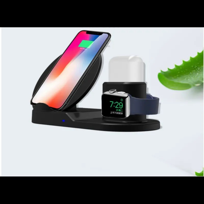 Compatible con Apple, cargador inalámbrico 3 en 1