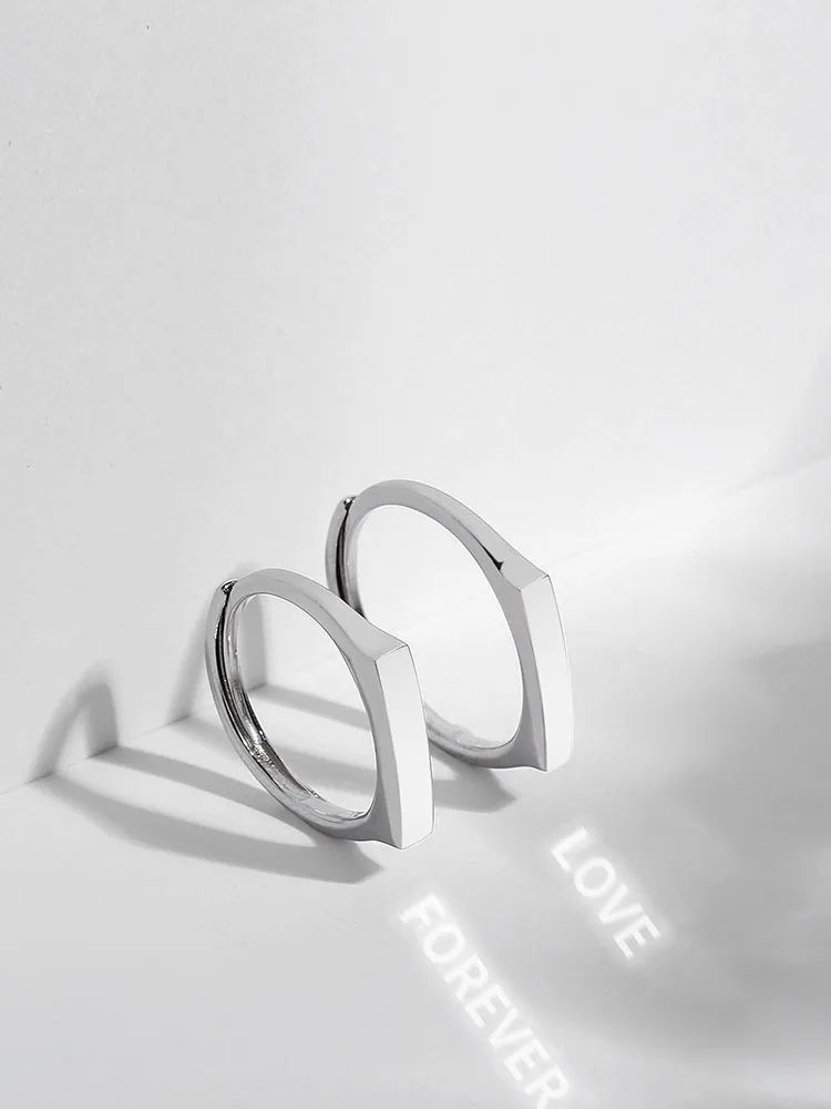 Anillos de plata esterlina S925 con reflejo de luz que muestran sorpresa, amor, patrón oculto, joyería nueva, regalo romántico para fiesta, boda, compromiso.