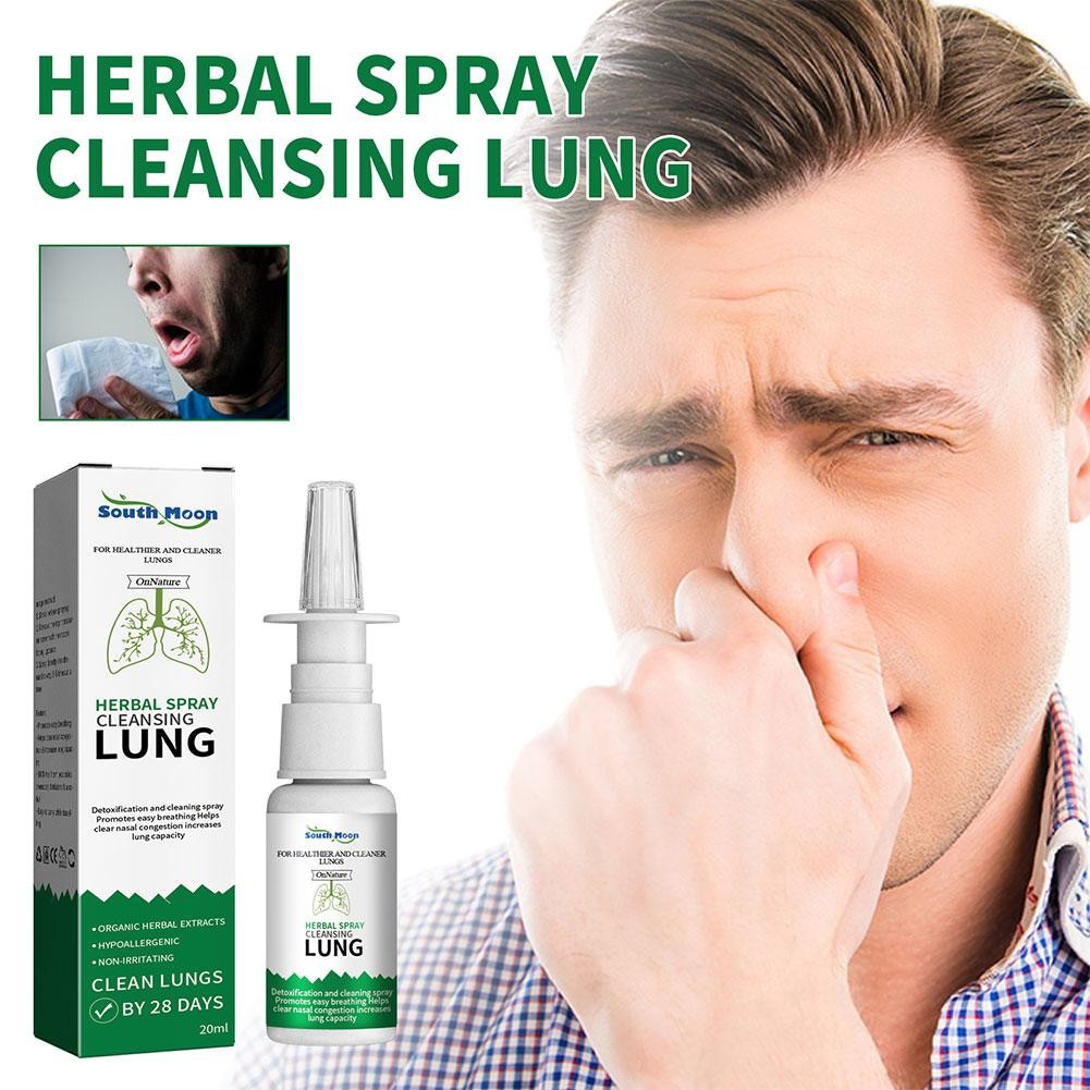 5 aerosoles desintoxicantes de hierbas para pulmones (20 ml) - Alivia los ronquidos y la congestión nasal