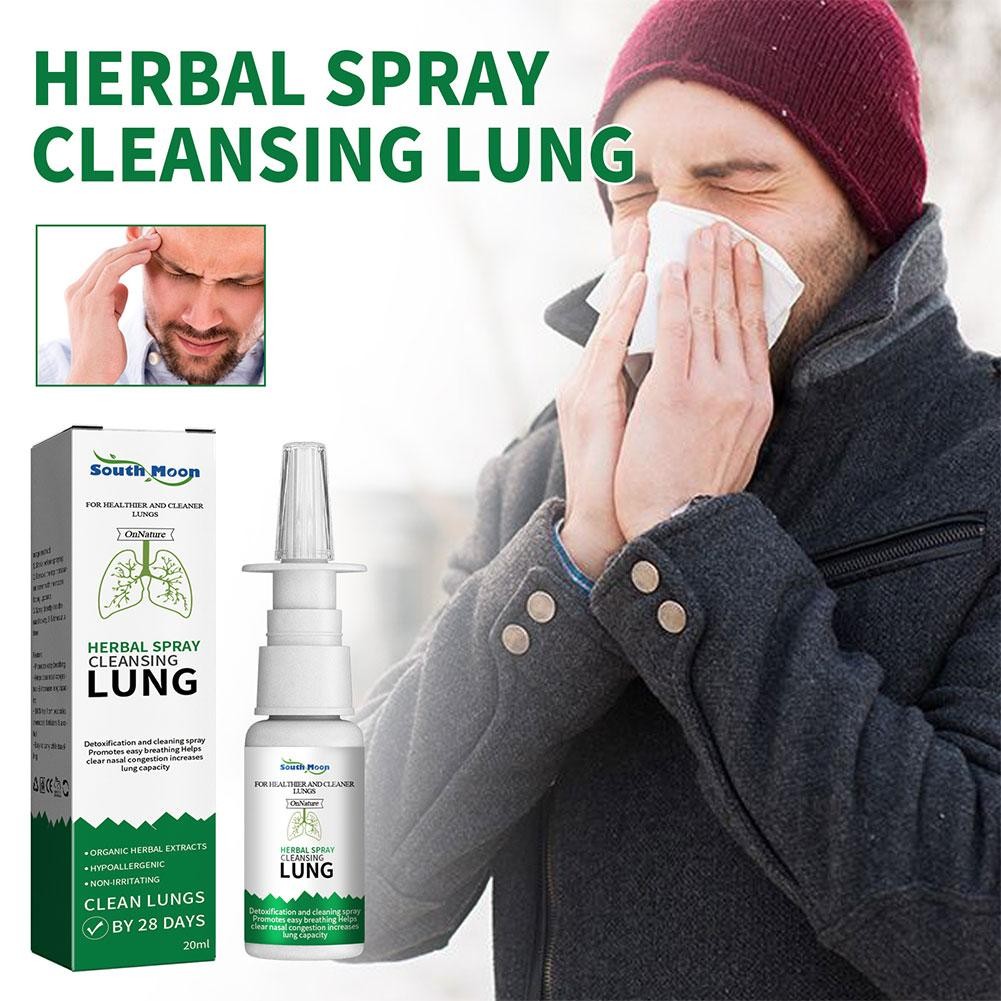 5 aerosoles desintoxicantes de hierbas para pulmones (20 ml) - Alivia los ronquidos y la congestión nasal