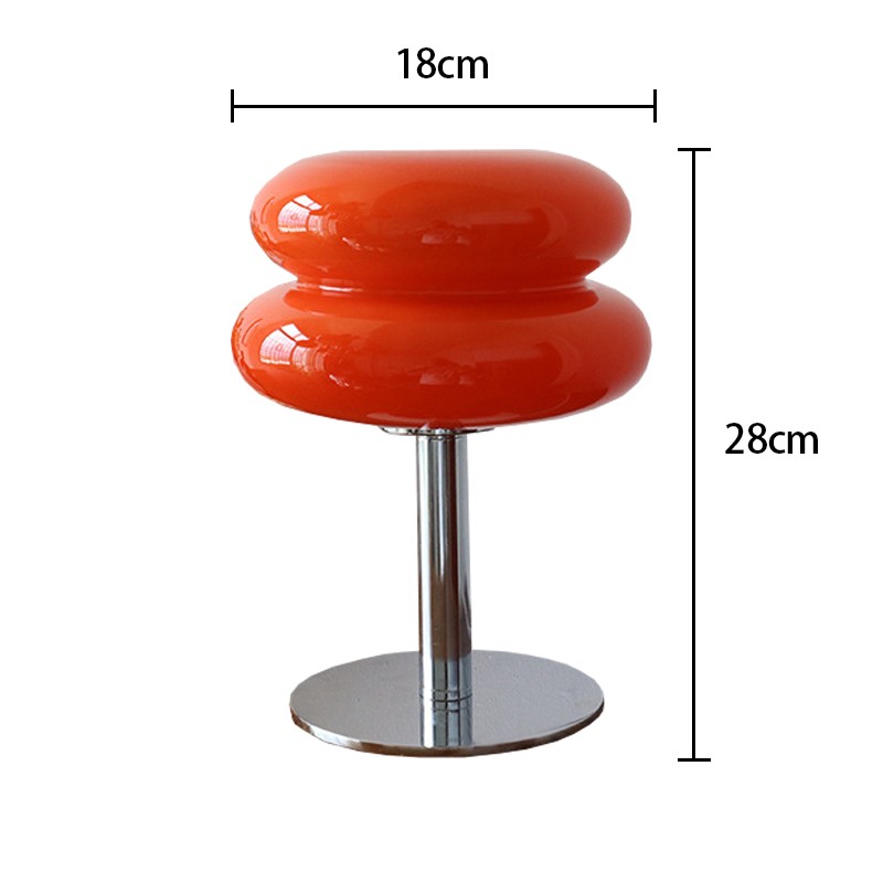Lámpara de mesa de cristal Macaron - Lámpara de ambiente tricromática con atenuación para sala de estar, luz nocturna con protección ocular para la decoración de la mesita de noche del dormitorio de una niña