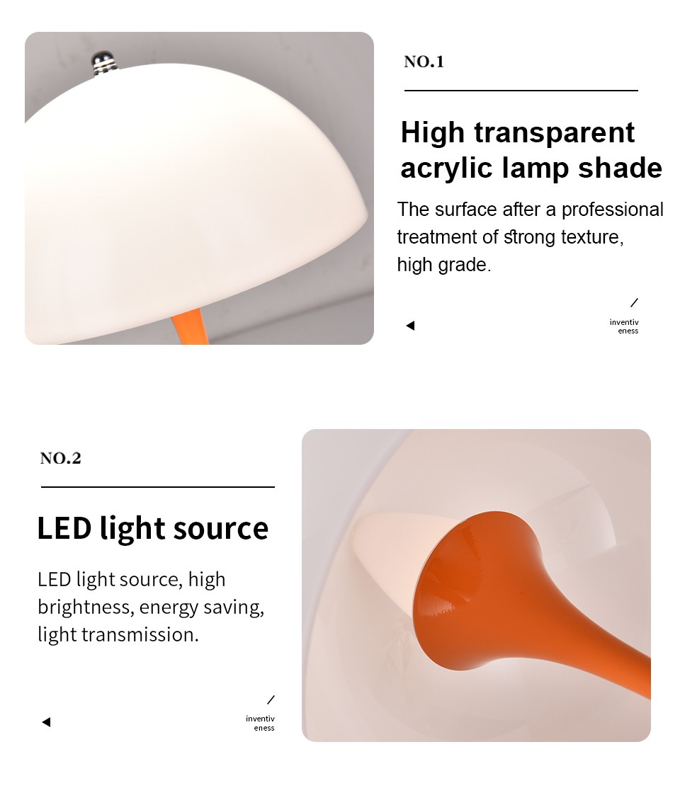 Lámpara de mesa pequeña LED con forma de hongo: lámpara portátil con carga USB y atenuación de capullo de flor para la mesita de noche del dormitorio.