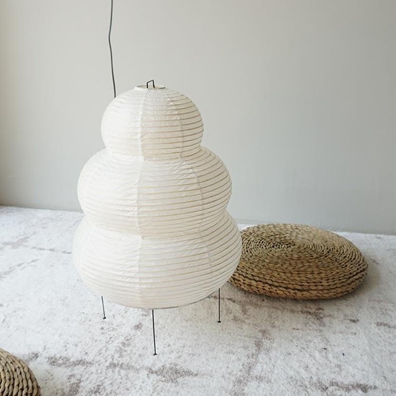 Lámpara de escritorio LED de papel de arroz estilo japonés - Lámpara decorativa con atenuación tricolor para sala de estar, hotel, dormitorio y mesita de noche.
