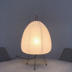 Lámpara de mesa LED con forma de farol de papel de arroz japonés - Lámpara de pie con trípode para sala de estar, dormitorio, mesita de noche, estudio, hotel, casa de familia, decoración creativa.