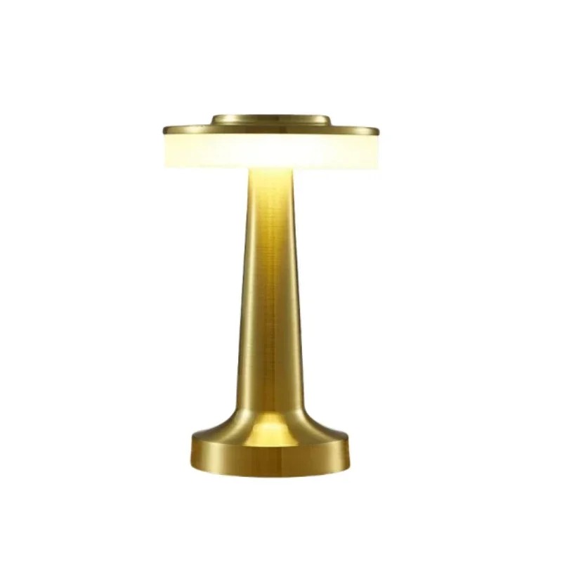 Lámpara de mesa LED retro: luz de escritorio recargable y regulable al tacto para restaurantes, cafeterías y decoración del hogar.