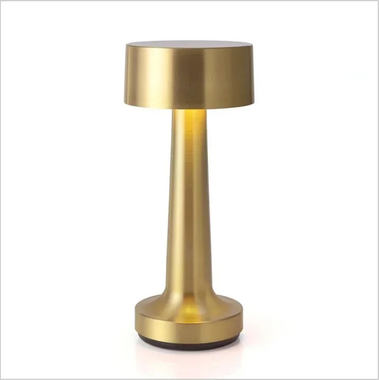 Lámpara de mesa LED retro: luz de escritorio recargable y regulable al tacto para restaurantes, cafeterías y decoración del hogar.