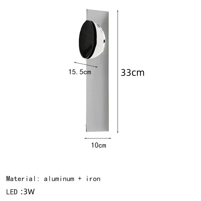 Lámpara de pared cromada creativa: aplique LED giratorio de acero inoxidable para sala de estar, fondo de TV y decoración de pasillos.