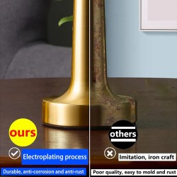 Lámpara de escritorio LED inalámbrica: control táctil, recargable, estilo modernista Art Déco, con 3 temperaturas de color y brillo ajustable.