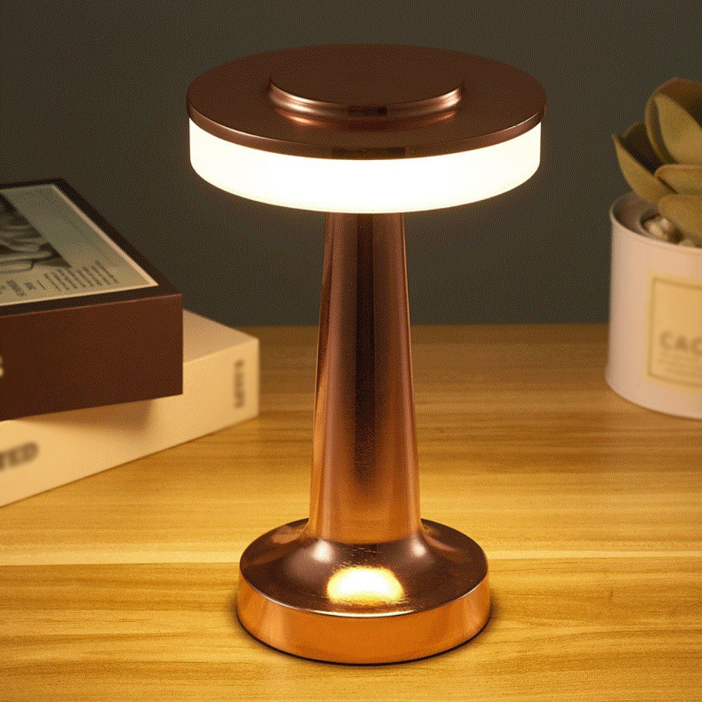 Lámpara de mesa LED retro recargable por USB, ideal para comedores, bares de hotel, cafeterías, decoración nocturna para exteriores e iluminación de mesitas de noche.
