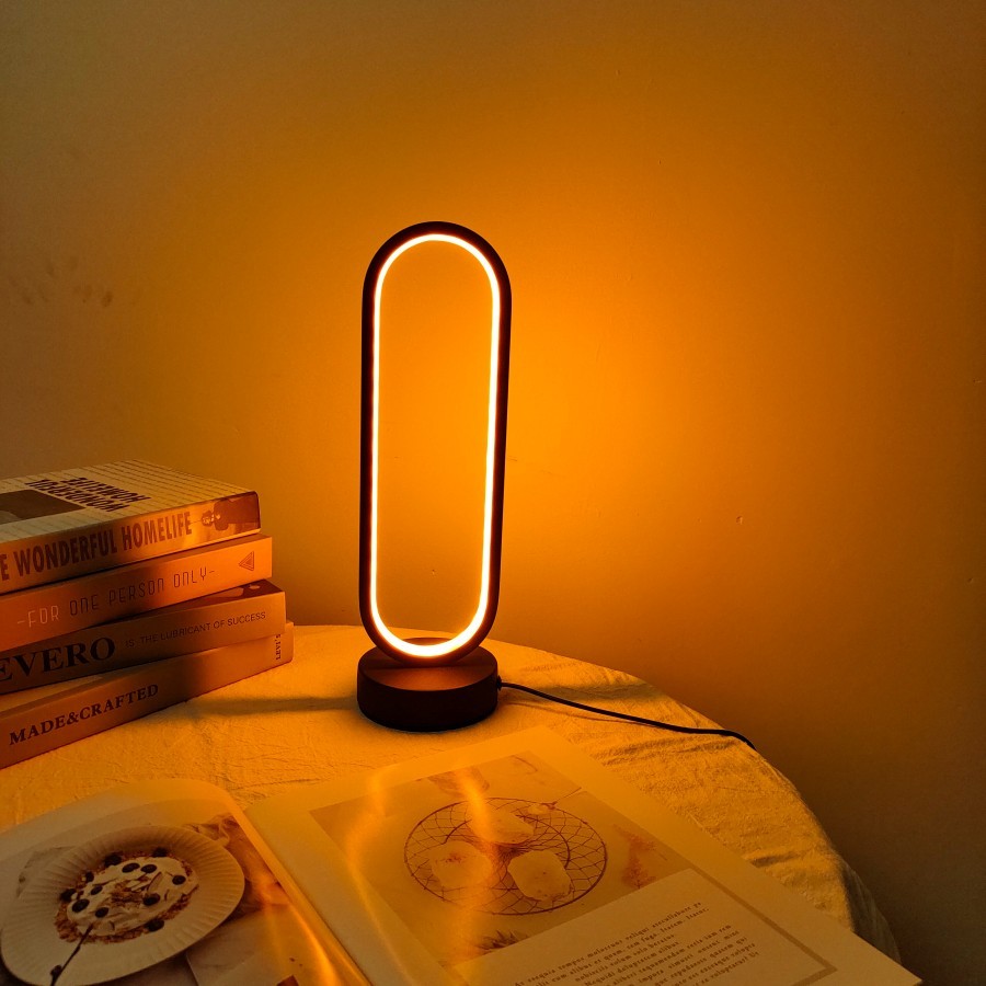 Lámpara de noche LED con anillo (1 unidad): luz nocturna con atenuación de tres colores para dormitorio y sala de estar.