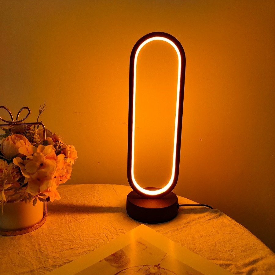 Lámpara de noche LED con anillo (1 unidad): luz nocturna con atenuación de tres colores para dormitorio y sala de estar.