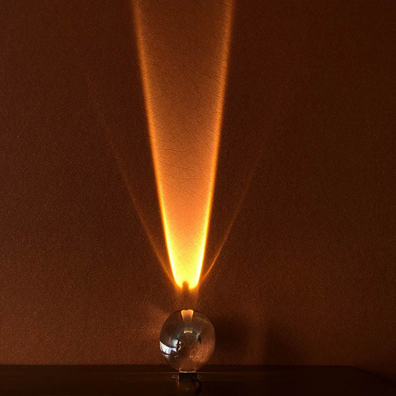 Lámpara de mesa LED de cristal Ojo del Cielo: lámpara de noche de diseño italiano para sala de estar, dormitorio, proyector de luz nocturna, regalo