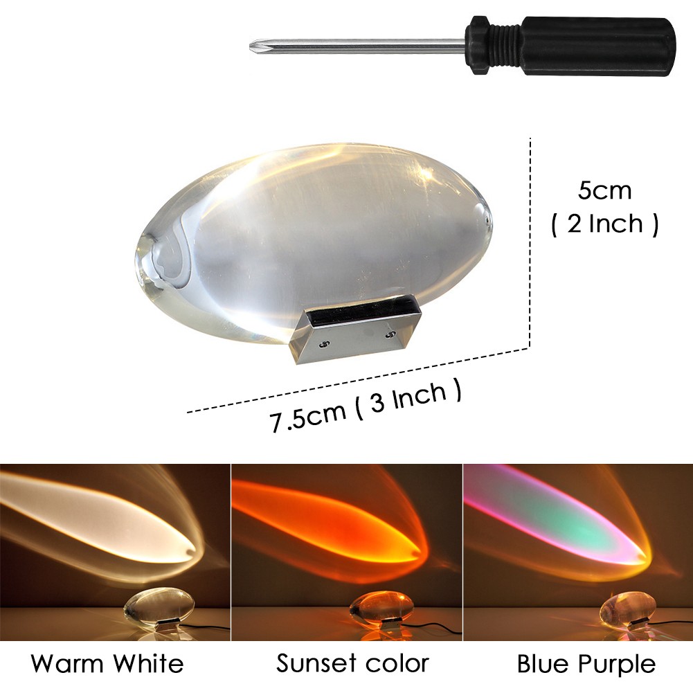 Lámpara de mesa LED de cristal Ojo del Cielo: lámpara de noche de diseño italiano para sala de estar, dormitorio, proyector de luz nocturna, regalo