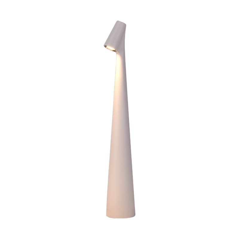 Lámpara de escritorio de diseño con poste vertical: luz de lujo con carga USB, ideal para dormitorio y mesita de noche.