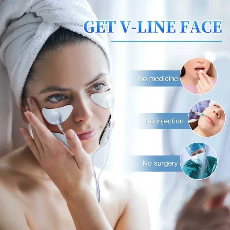 Instrumento de belleza en forma de media luna con pulso de baja frecuencia
